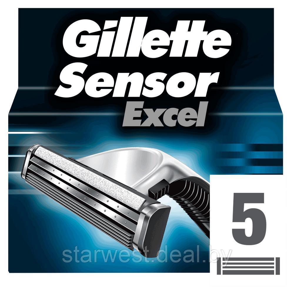 Gillette Sensor Excel for Men 5 шт. Мужские сменные кассеты / лезвия для бритья - фото 1 - id-p176991421