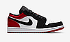 Кроссовки Nike Air Jordan 1 Low красно-черные, фото 2