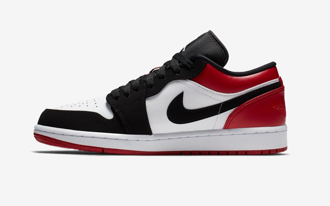 Кроссовки Nike Air Jordan 1 Low красно-черные - фото 4 - id-p177004482