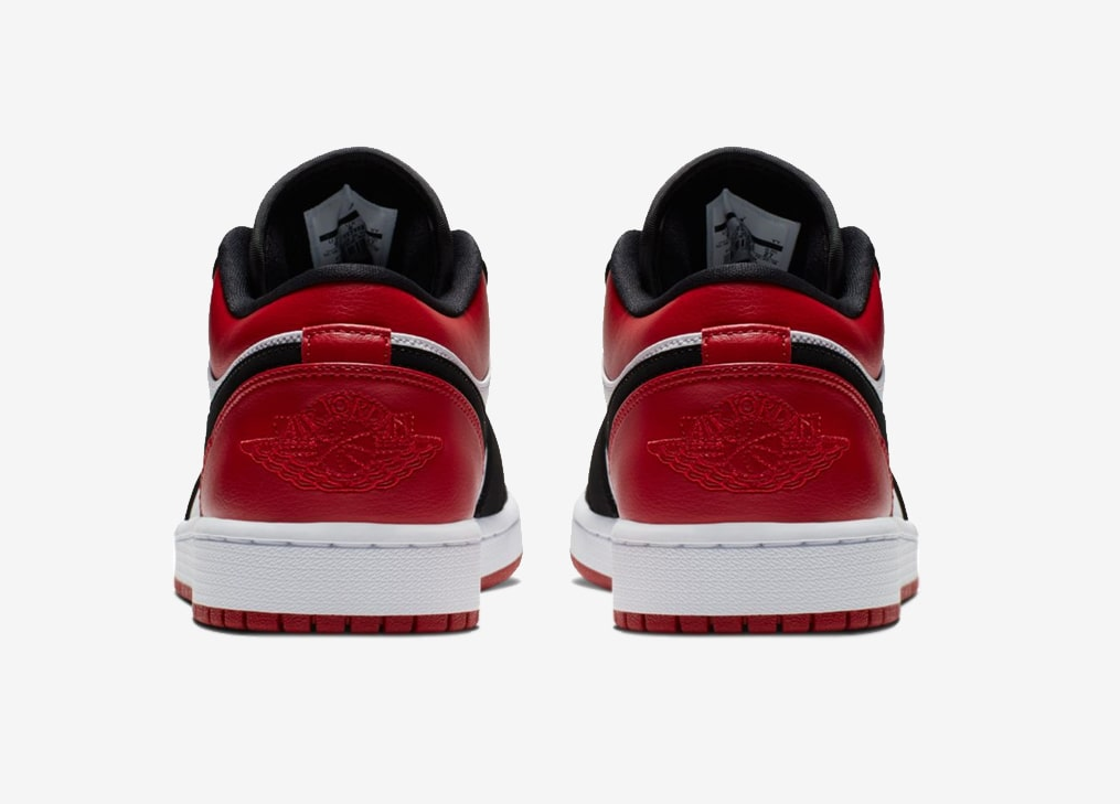 Кроссовки Nike Air Jordan 1 Low красно-черные - фото 7 - id-p177004482