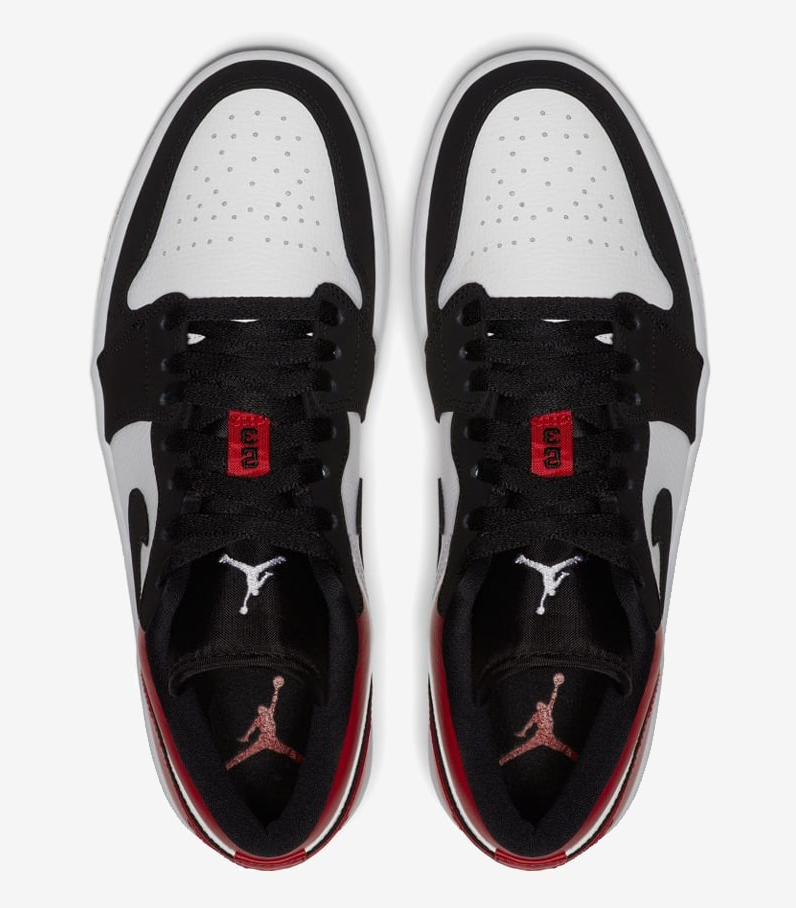 Кроссовки Nike Air Jordan 1 Low красно-черные - фото 6 - id-p177004482