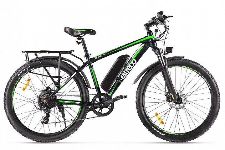 Электровелосипед Eltreco XT 850 New чёрно-зелёный - фото 1 - id-p177064504