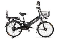 Электровелосипед Green City e-ALFA GL тёмно-серый