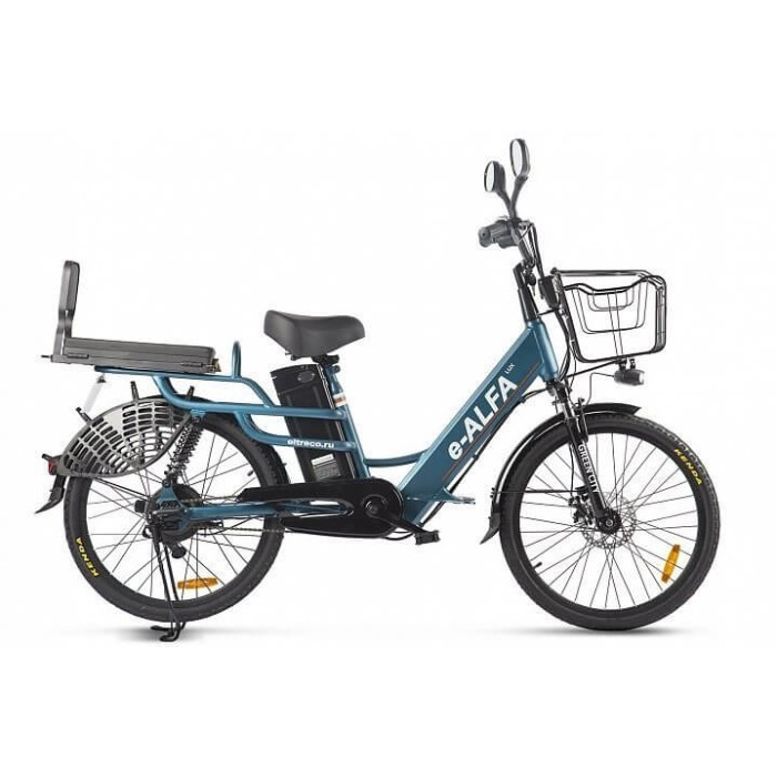 Электровелосипед e-ALFA Lux Голубой - фото 1 - id-p177064252