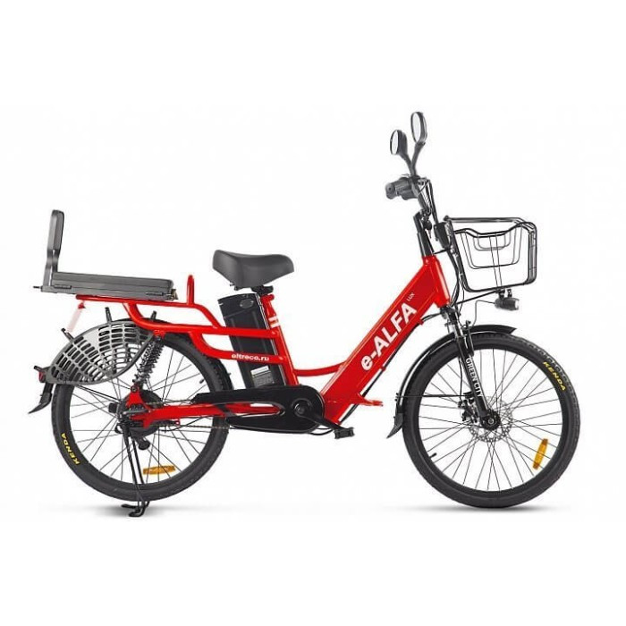 Электровелосипед e-ALFA Lux Красный - фото 1 - id-p177064254