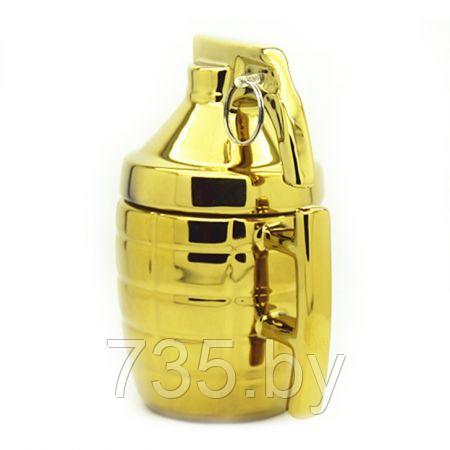 Кружка "Граната" в виде гранаты золотого цвета - фото 2 - id-p166881815