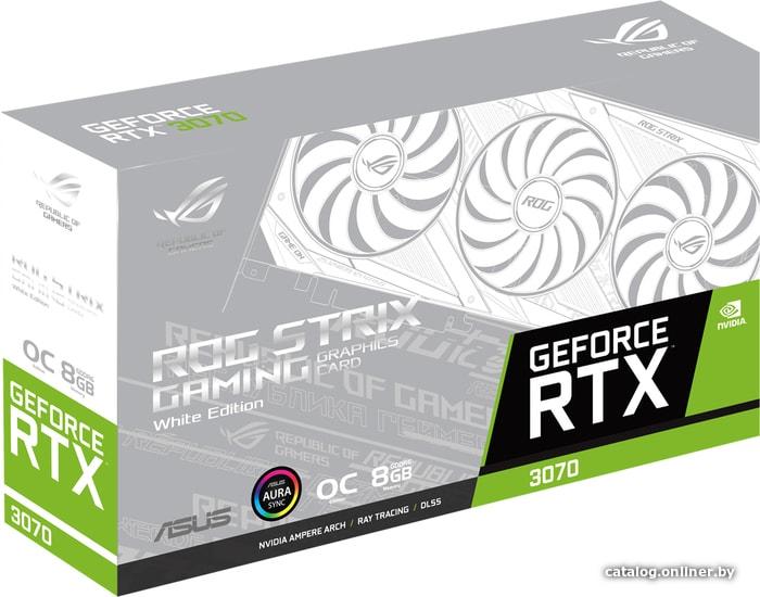 Видеокарта ASUS ROG Strix GeForce RTX 3070 V2 White OC 8GB GDDR6 LHR - фото 4 - id-p177091378