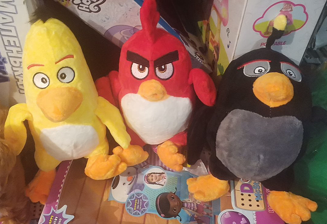 Мягкие игрушки из игры "Angry Birds Злые птицы" чак, бомбер , рэд - фото 1 - id-p177091388