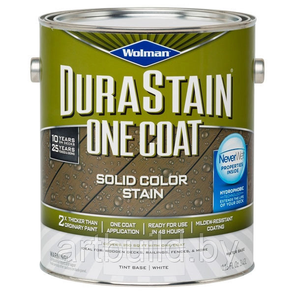 Укрывная супер-стойкая пропитка усиленная полиуретаном Wolman DuraStain Solid Color Stain (3.73 л.)