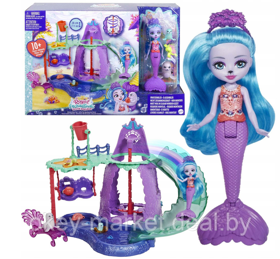 Игровой набор Mattel Enchantimals Большой аквапарк с куклой и питомцами - фото 1 - id-p177108183