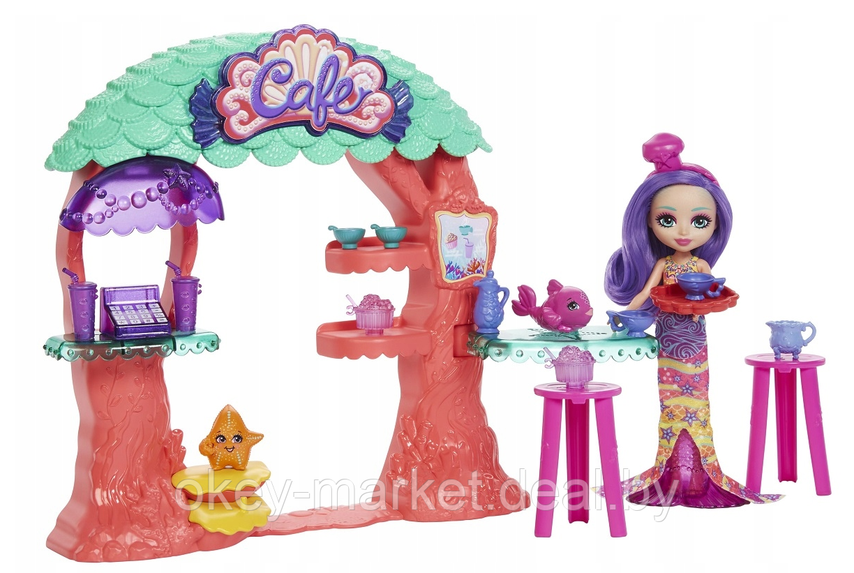 Игровой набор Mattel Enchantimals Кафе Морская пещера (кукла + питомцы) HCF86 - фото 3 - id-p177110582