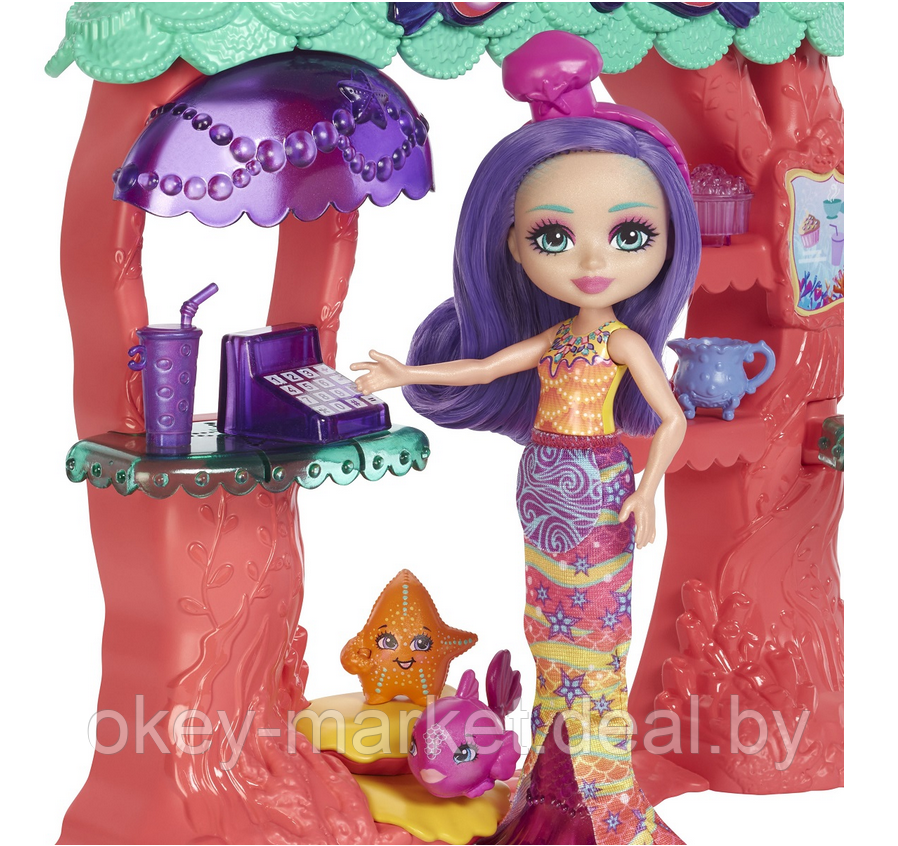 Игровой набор Mattel Enchantimals Кафе Морская пещера (кукла + питомцы) HCF86 - фото 5 - id-p177110582