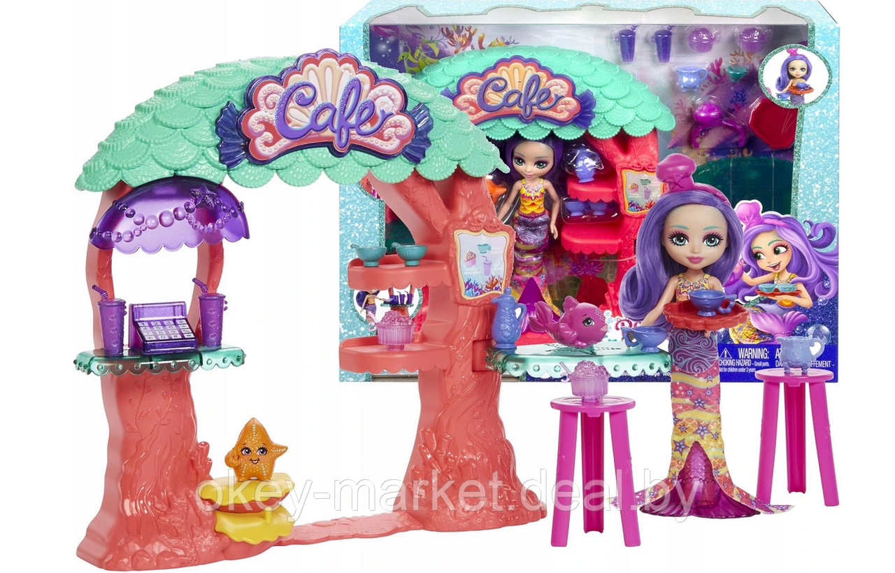 Игровой набор Mattel Enchantimals Кафе Морская пещера (кукла + питомцы) HCF86 - фото 1 - id-p177110582