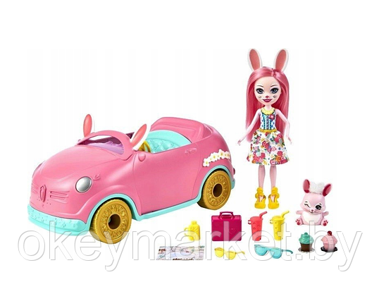 Набор игровой Enchantimals Автомобиль Бри Кроли с куклой и аксессуарами HCF85, фото 3
