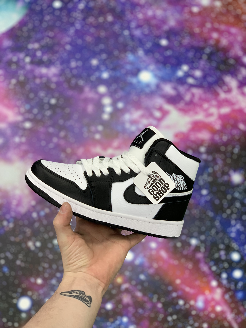 Кроссовки Air Jordan 1 Black White Hight