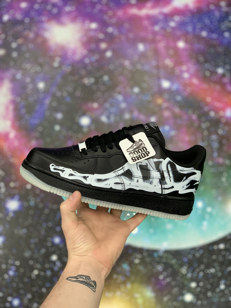 Кроссовки Nike Air Force 1 07 Skeleton Black