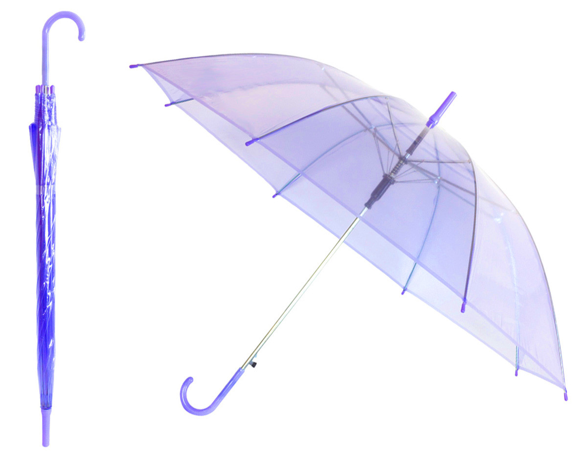 Зонт прозрачный фиолетовый SiPL - фото 1 - id-p177111826
