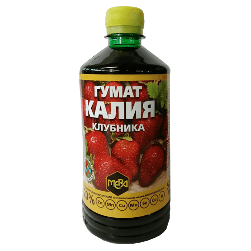 Удобрение Гумат калия Клубника, 20% фульвокислот, 0,5 л ООО "Мера", РФ