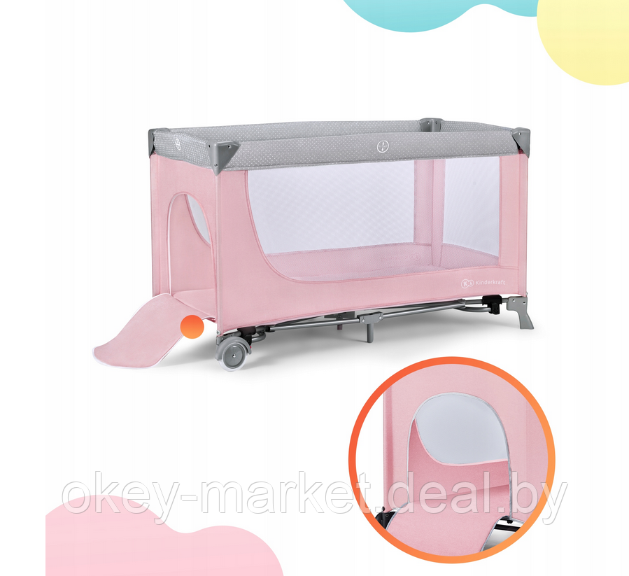 Детский манеж-кровать Kinderkraft Leody с аксессуарами для малышей - фото 6 - id-p177116354