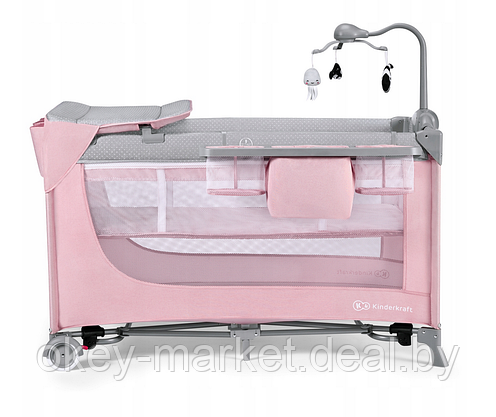 Детский манеж-кровать Kinderkraft Leody с аксессуарами для малышей, фото 2