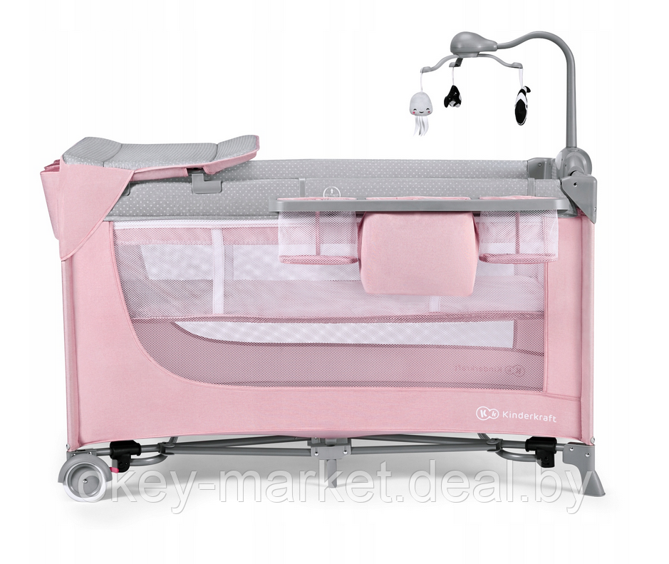 Детский манеж-кровать Kinderkraft Leody с аксессуарами для малышей - фото 4 - id-p177116354