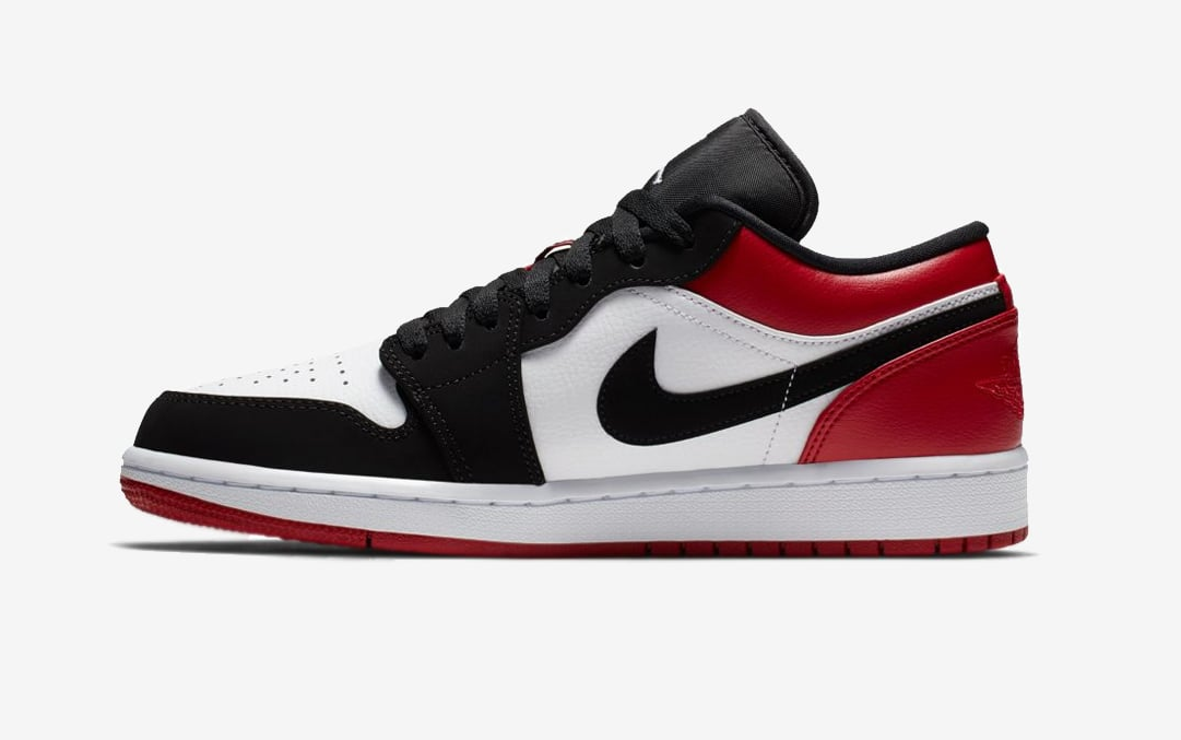 Кроссовки Nike Air Jordan 1 Low красно-черные - фото 4 - id-p177123386