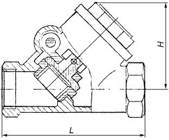 Клапан обратный поворотный 19б4бк Ру32