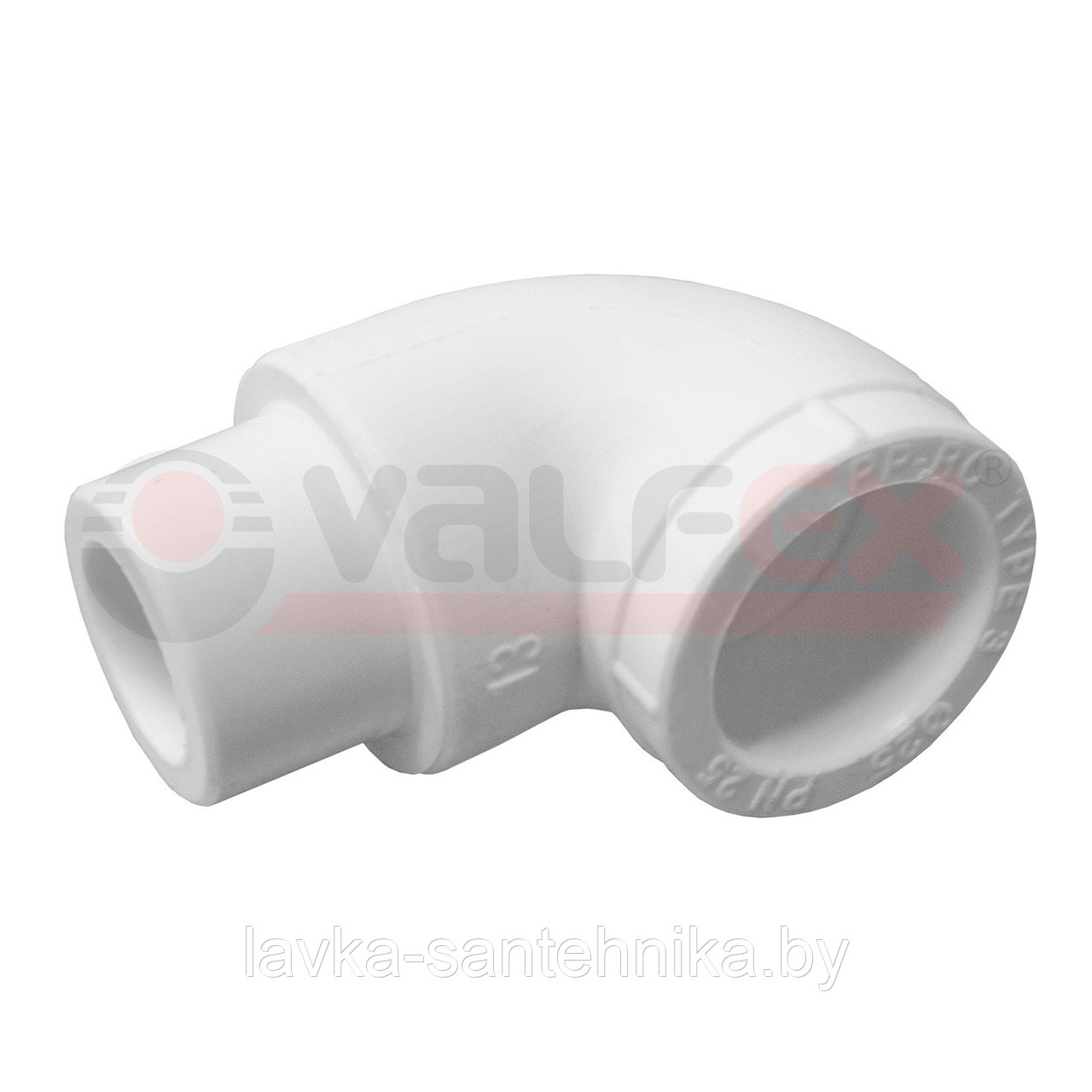 Угол полипропиленовый внутренний/наружный (ø20, 90°) Valfex, цвет: белый/серый