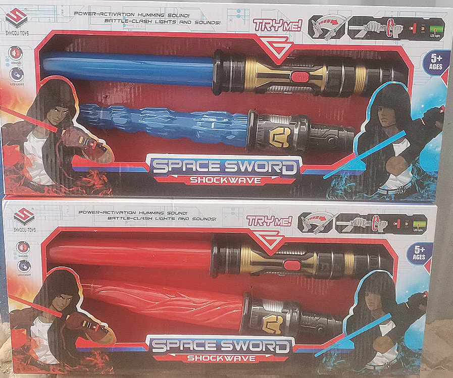 Детский двойной световой меч Space Sword 2в1 звездные воины star wars - фото 3 - id-p177164991