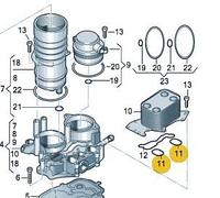 Уплотнение масляного радиатора 057115446A