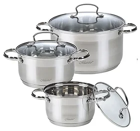 Набор кастрюль Maestro Mr-3520-6M (2л/3л/4л)