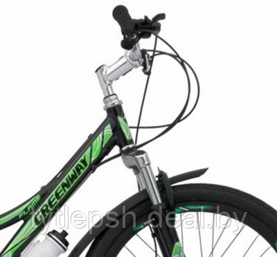 Велосипед Greenway 4930M (2018) 24" D зелено/черный - фото 4 - id-p177171557