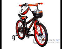 Велосипед детский Delta Sport 18 New (черный/красный) 18" + шлем