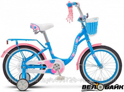 Детский велосипед Stels Jolly 16 V010 (голубой, 2019) синий/розовый - фото 1 - id-p177171786