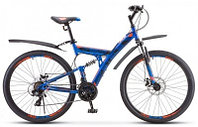 Велосипед Stels Focus MD 27.5 21-sp V010 2020 (синий/неоновый/красный)