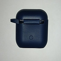 Чехол для Apple Airpods 1 / 2 Silicon case (темно-синий)