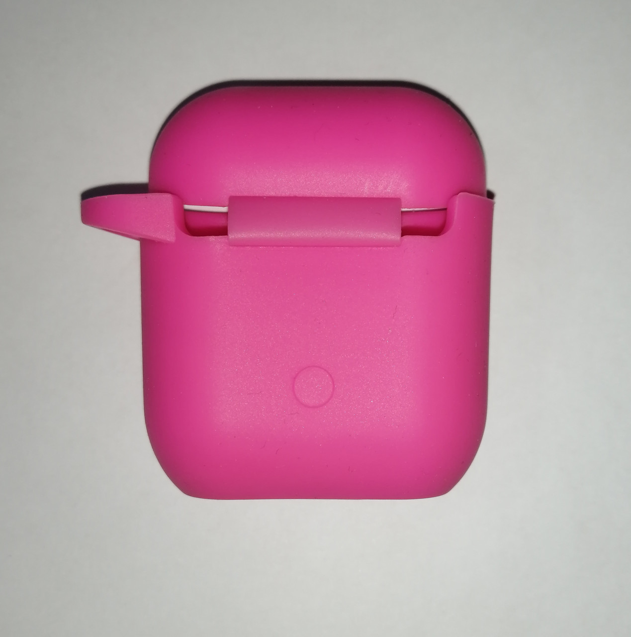 Чехол для Apple Airpods 1 / 2 Silicon case (ярко-розовый)