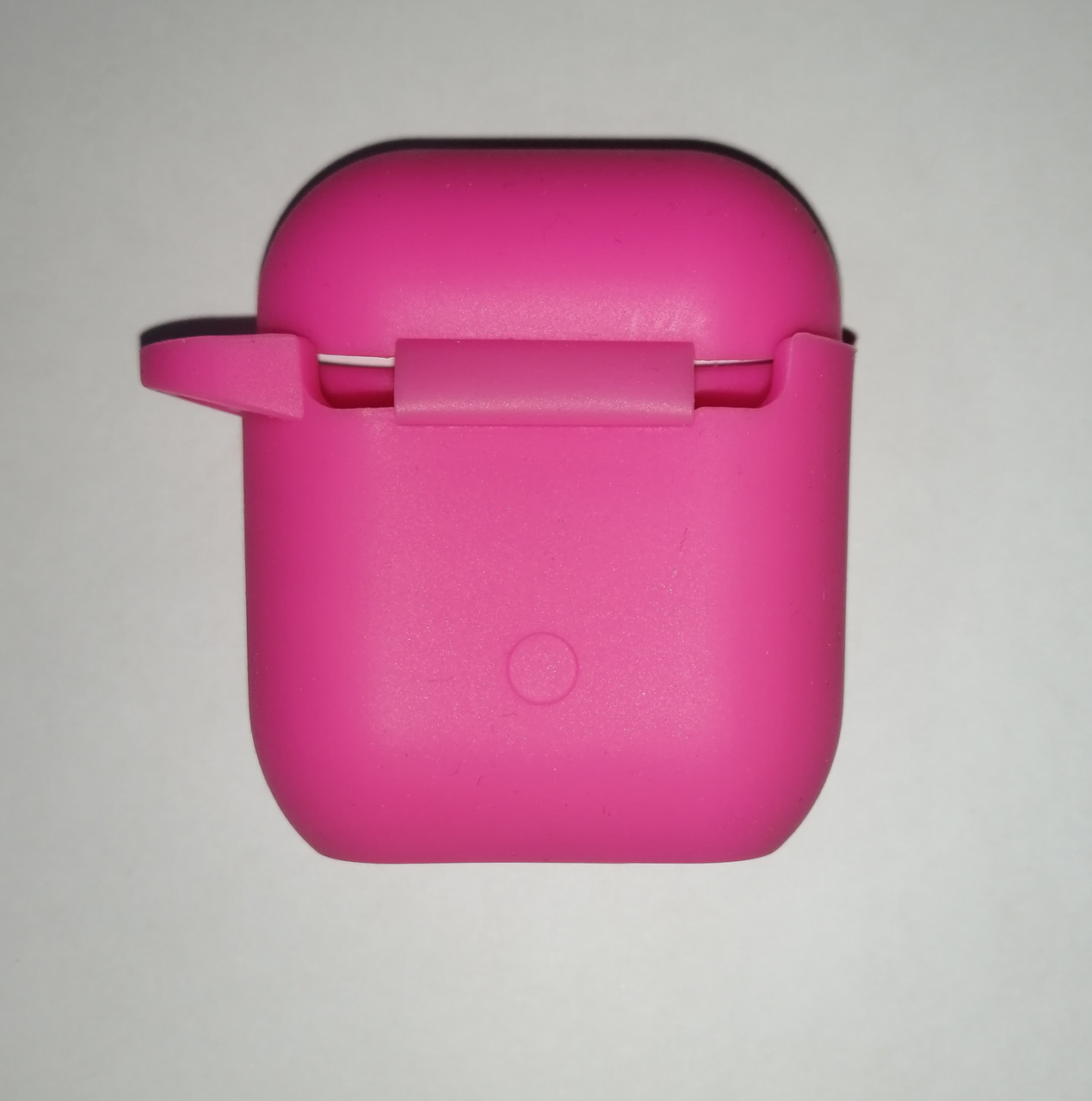 Чехол для Apple Airpods 1 / 2 Silicon case (ярко-розовый) - фото 1 - id-p177165375