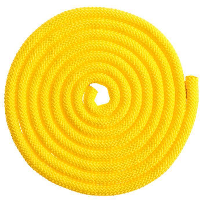 Скакалка гимнастическая утяжелённая, 3 м, 180 г, цвет жёлтый - фото 1 - id-p176745554