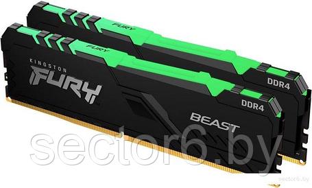 Оперативная память Kingston FURY Beast RGB 2x8GB DDR4 PC4-28800 KF436C17BBAK2/16, фото 2