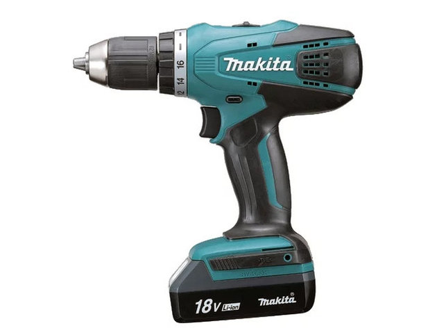Аккум. дрель-шуруповерт MAKITA DF 457 DWE в чем. (18.0 В, 2 акк., 1.5 А/ч Li-Ion, 2 скор., 42 Нм, шурупы до 10, фото 2