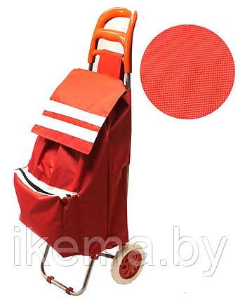 Хозяйственная сумка-тележка (1301-D) цвет №2 красный. Сумка 55*33*20 cм, Каркас 95*33*20 см, фото 2