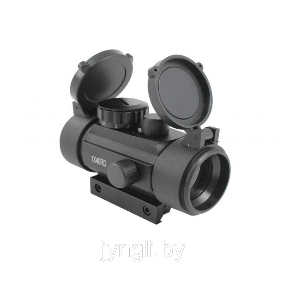 Коллиматорный прицел Red Dot 1x40RD закрытого типа на Weaver с крышкой - фото 2 - id-p177222140