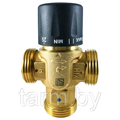 Термостатический смесительный клапан 1" НР 25-50°С для систем отопления и ГВС STI - фото 1 - id-p177223063