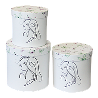 Набор коробок "Ля Фам", 3шт, 19,5*19 см, 17,5*17 см, 15,5*15 см, белый 4640108815821 Набор коробок "Ля Фам", 3шт, 19,5*19 см, 17,5*17 см, 15,5*15 см, белый