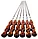 Набор кованых шампуров с деревянной ручкой (10шт по 68см), фото 2