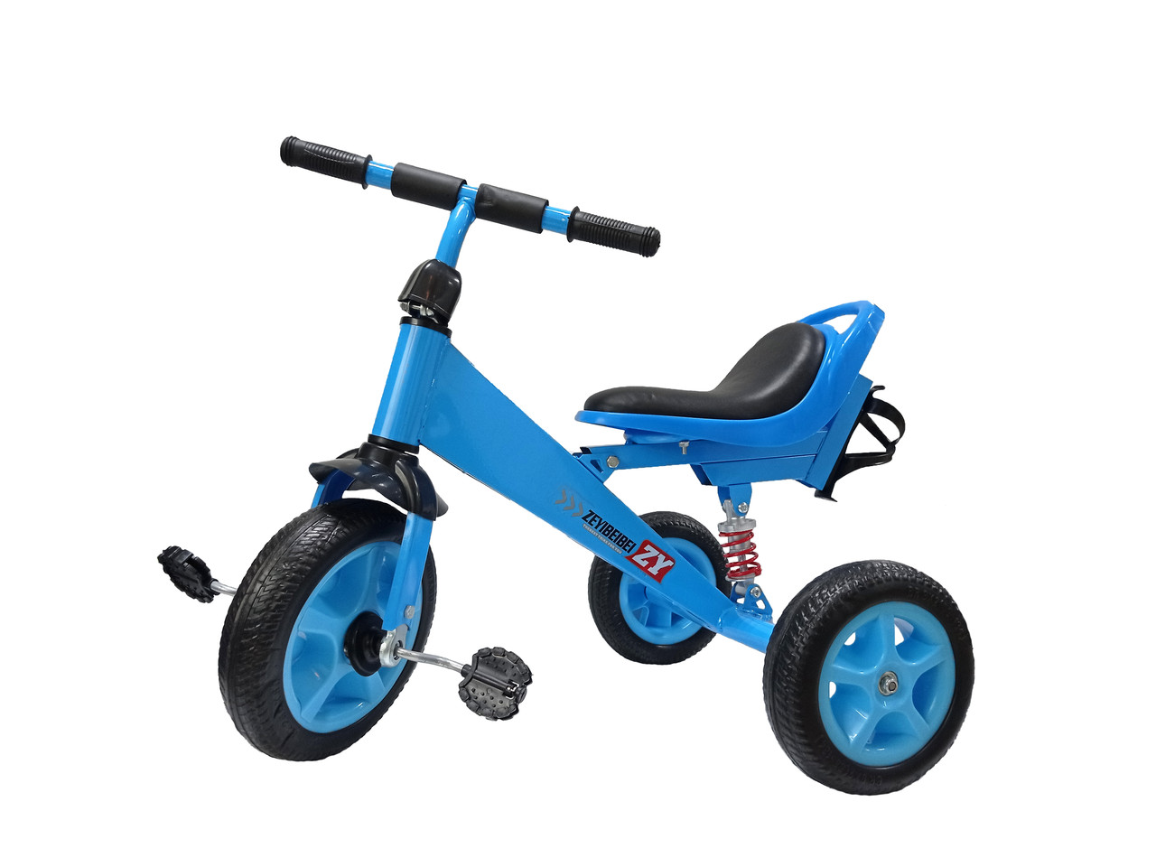 Детский трехколесный велосипед синий