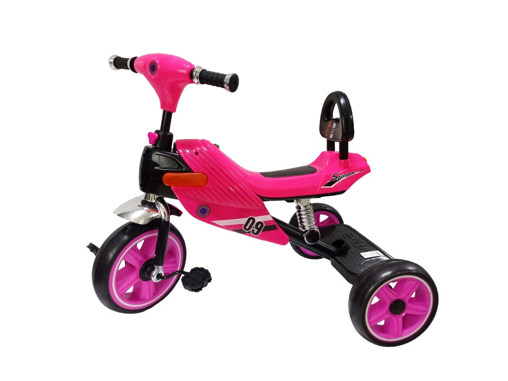 Детский трехколесный велосипед свет, музыка розовый - фото 1 - id-p177233391