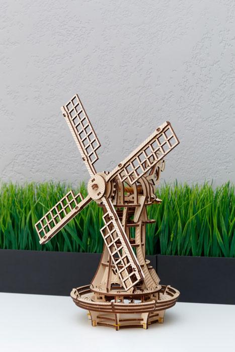 Ветряная мельница. Деревянный пазл 3D - конструктор EWA - фото 5 - id-p177231718