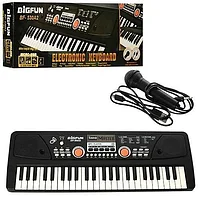 Детский синтезатор-пианино BF-530A2 с USB, микрофоном, караоке, работает от сети и батареек (49 клавиш)